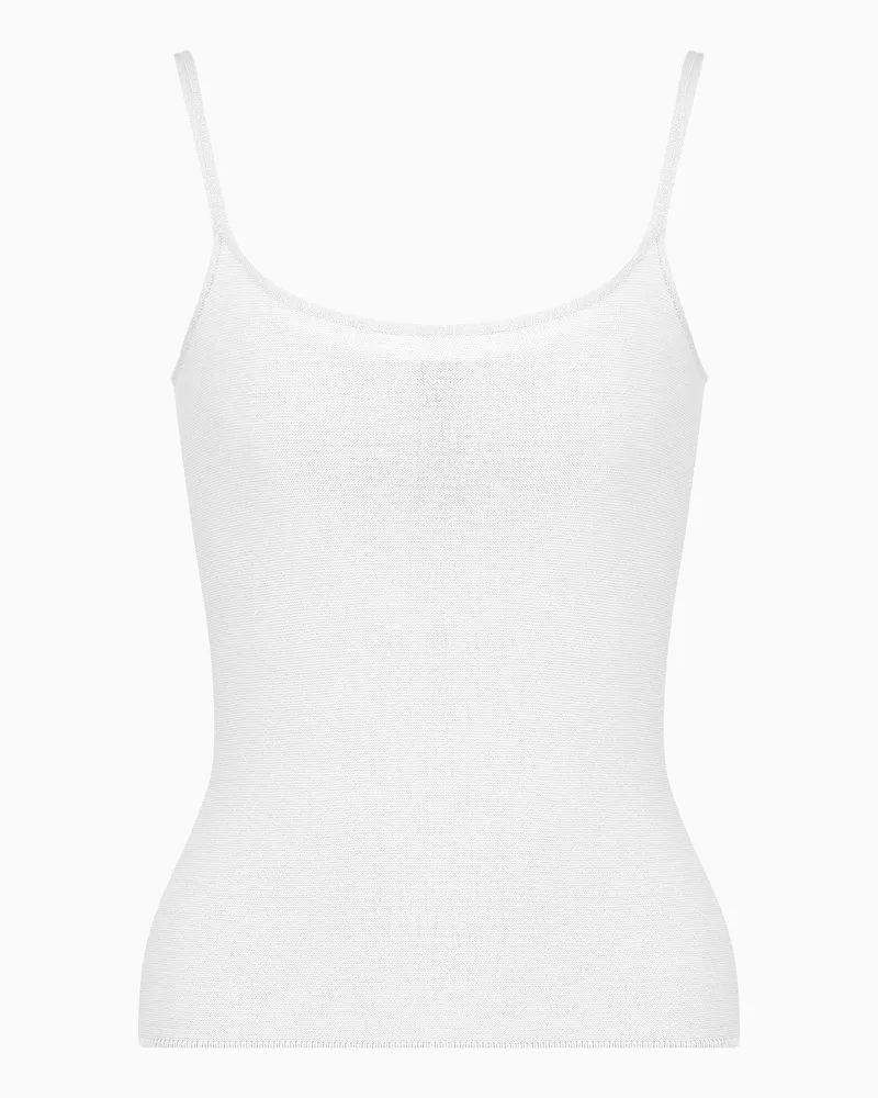 Giorgio Armani Top aus Viskose-Ottoman Grau