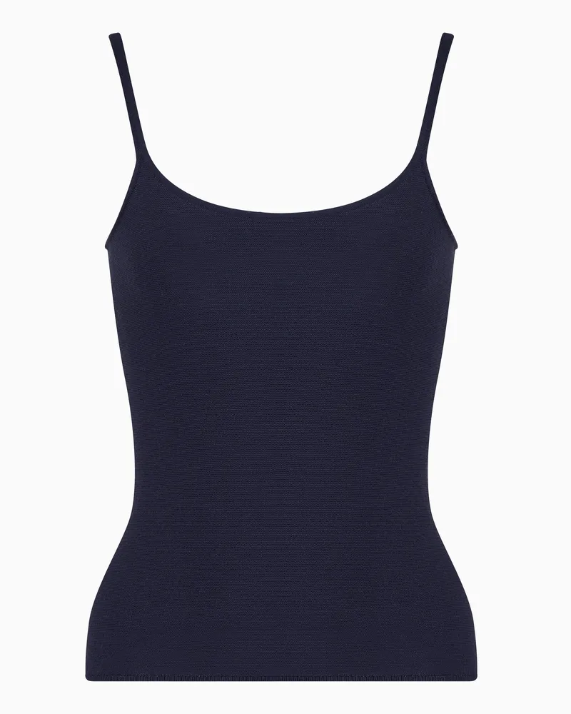 Giorgio Armani Top aus Viskose-Ottoman Grau