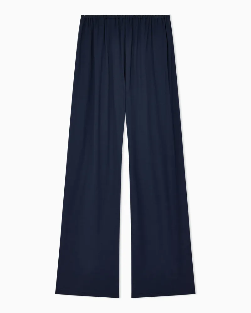 Giorgio Armani Loungewear-Hose aus Stretch-Modal Blau