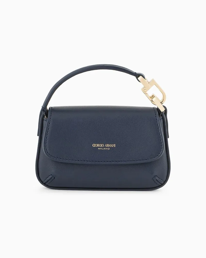 Giorgio Armani Tasche La Prima Soft Charm Im Mini-format Aus Nappaleder Blau