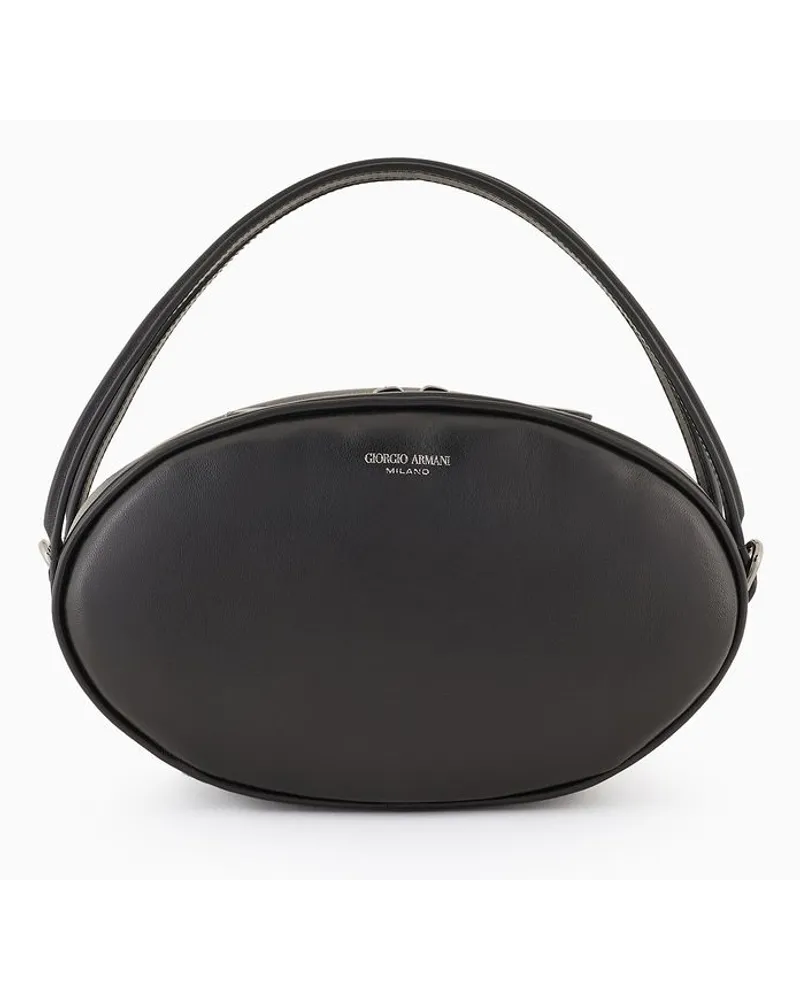 Giorgio Armani Asv Handtasche Aus Nappaleder Schwarz