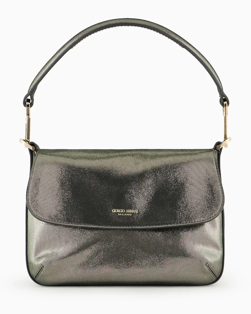 Giorgio Armani Kleine la Prima aus glänzendem Nubuk Schwarz