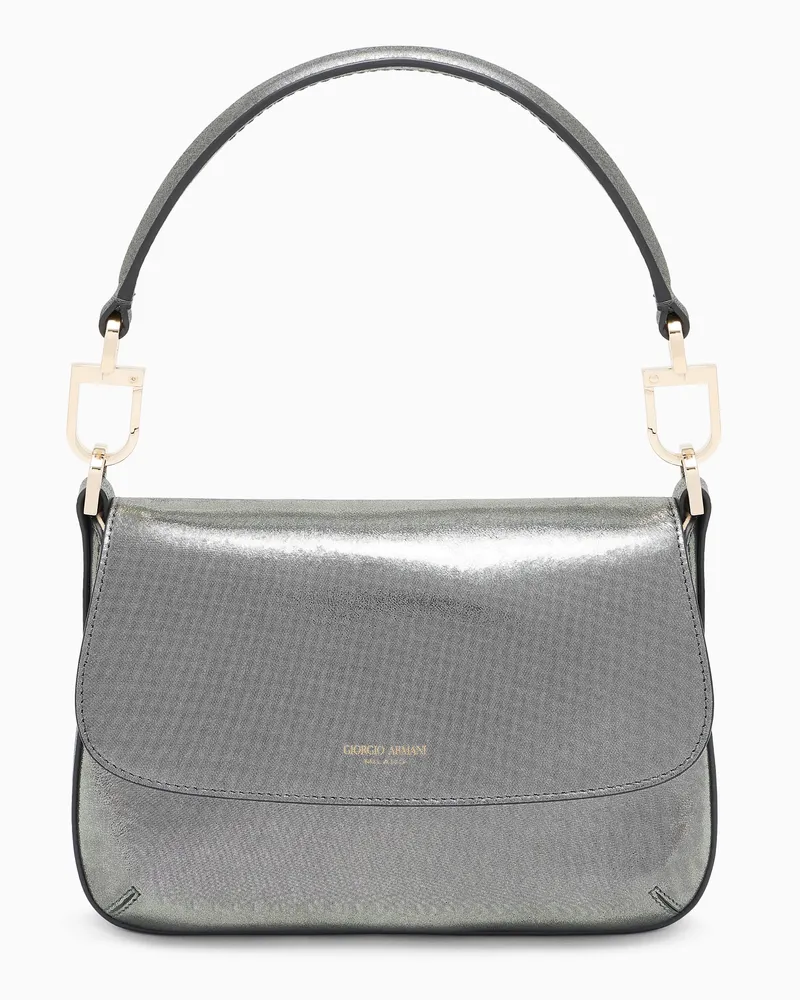 Giorgio Armani Kleine la Prima aus glänzendem Nubuk Schwarz