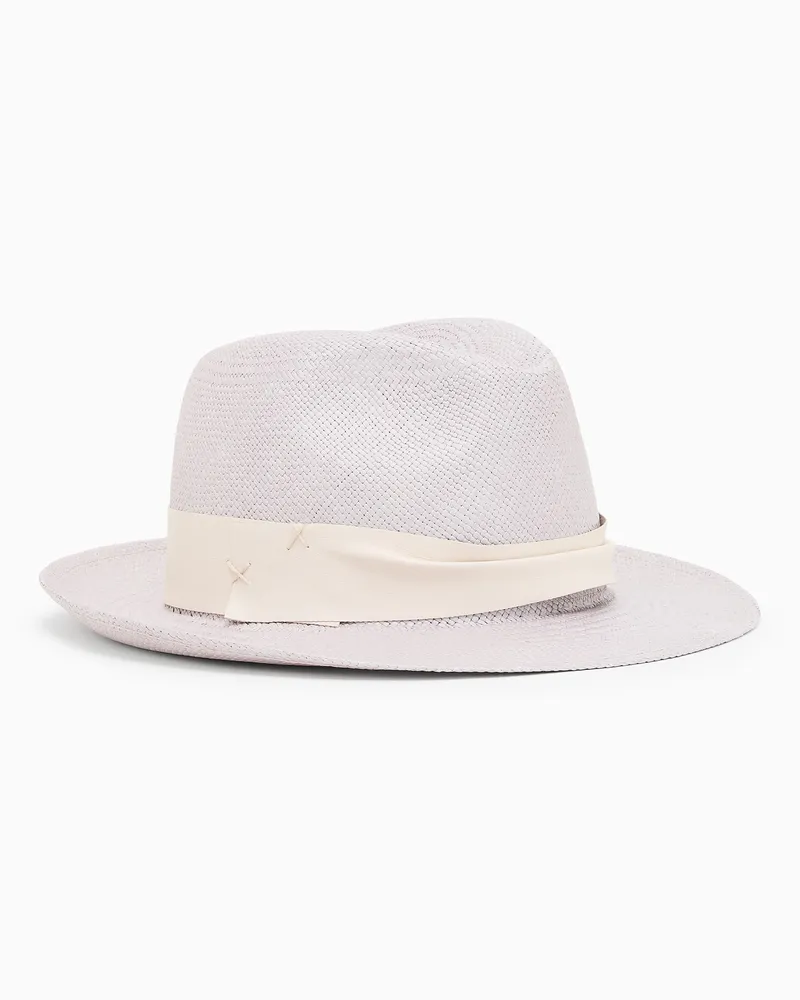 Giorgio Armani Hut aus Stroh Grau
