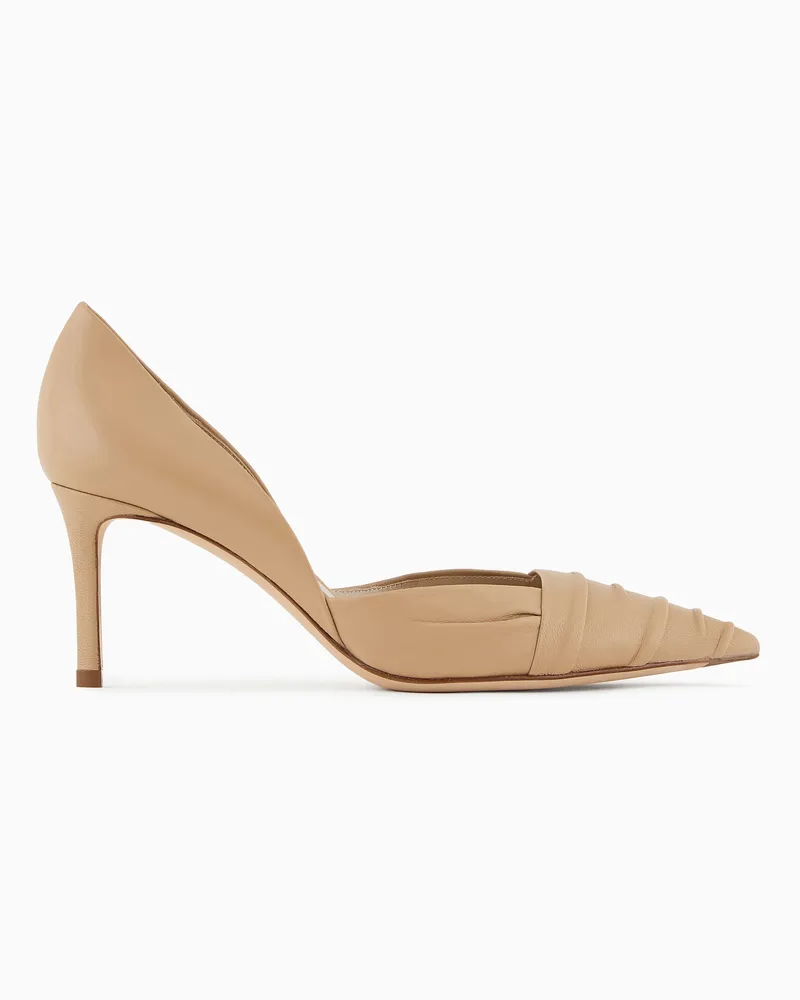 Giorgio Armani Pumps aus Nappaleder Beige