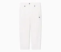 Bundfaltenhose aus Leinenmischgewebe