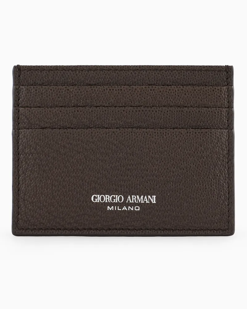 Giorgio Armani Kartenetui aus Leder Braun
