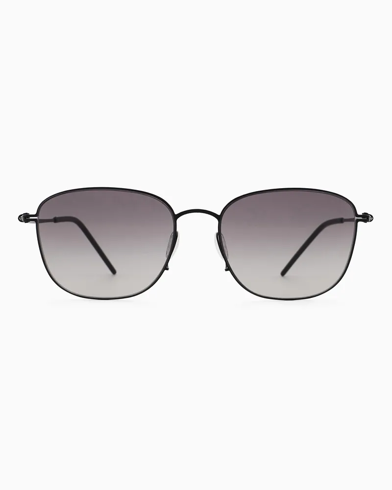 Giorgio Armani Sonnenbrille für Herren mit Pillow-Fassung Schwarz