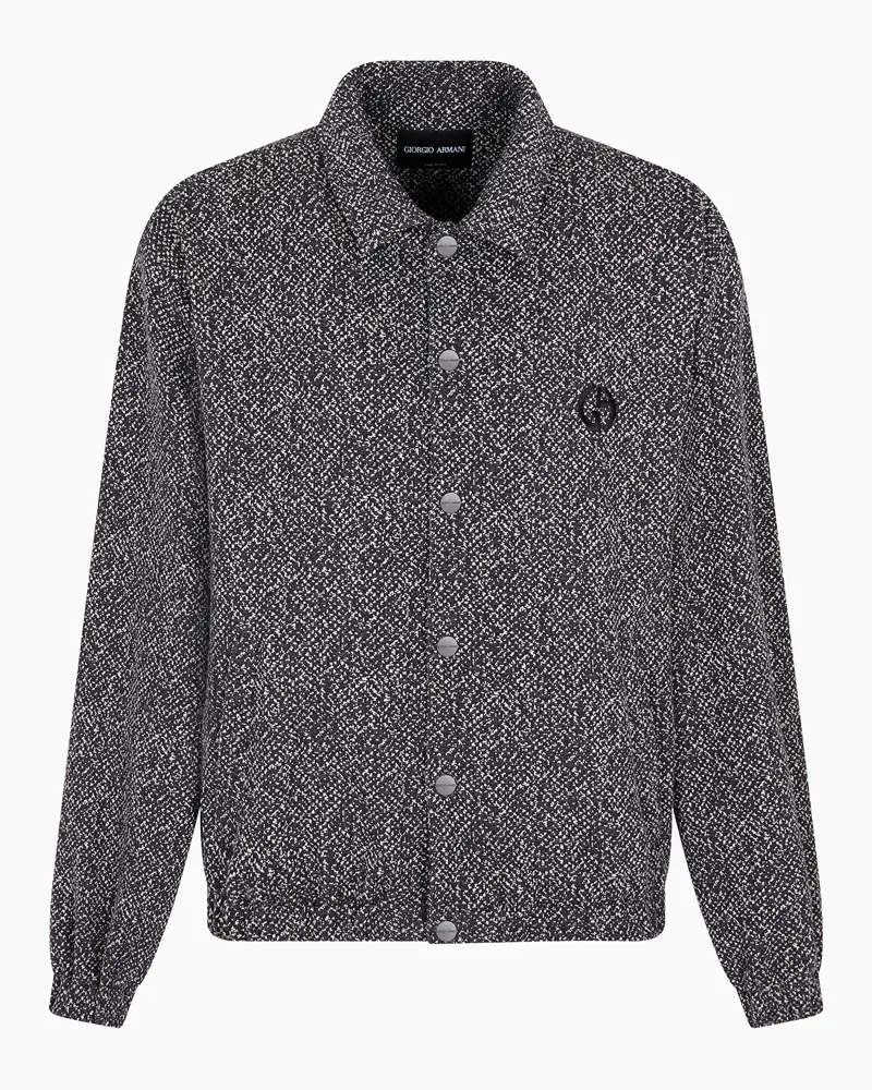 Giorgio Armani Blouson aus Baumwolle und Kaschmir aus der Denim Collection 