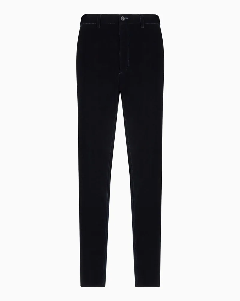 Giorgio Armani Hose aus Samt Marineblau