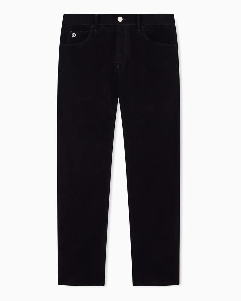 Giorgio Armani 5-Pocket-Hose aus Feincord mit Kaschmiranteil Violett