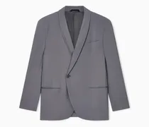 Einreihiger Anzug aus Canneté-Viskose