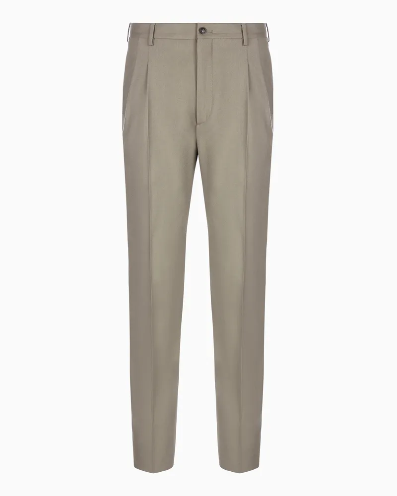Giorgio Armani Hose aus Wollflanell Braun