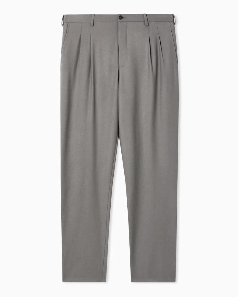 Giorgio Armani Hose aus Wollflanell Braun
