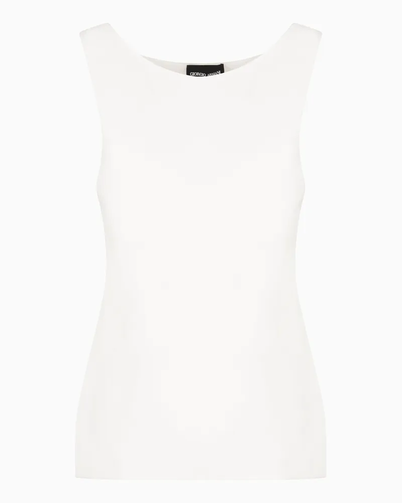 Giorgio Armani Top aus reiner Seide Weiß