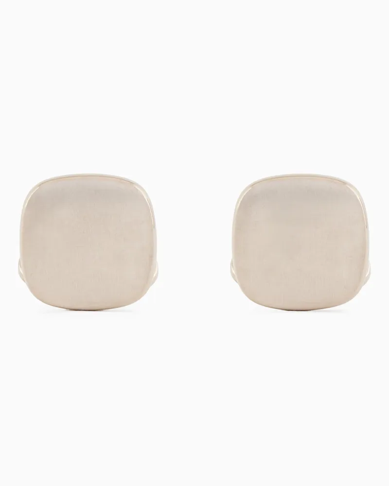 Giorgio Armani Runde Manschettenknöpfe aus 925er-Silber Grau