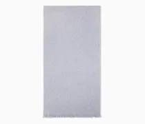 Stola aus Wolle mit Jacquard-Logo und Fransen