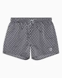 Giorgio Armani Badeboxershorts mit Zickzack-print Gemustert