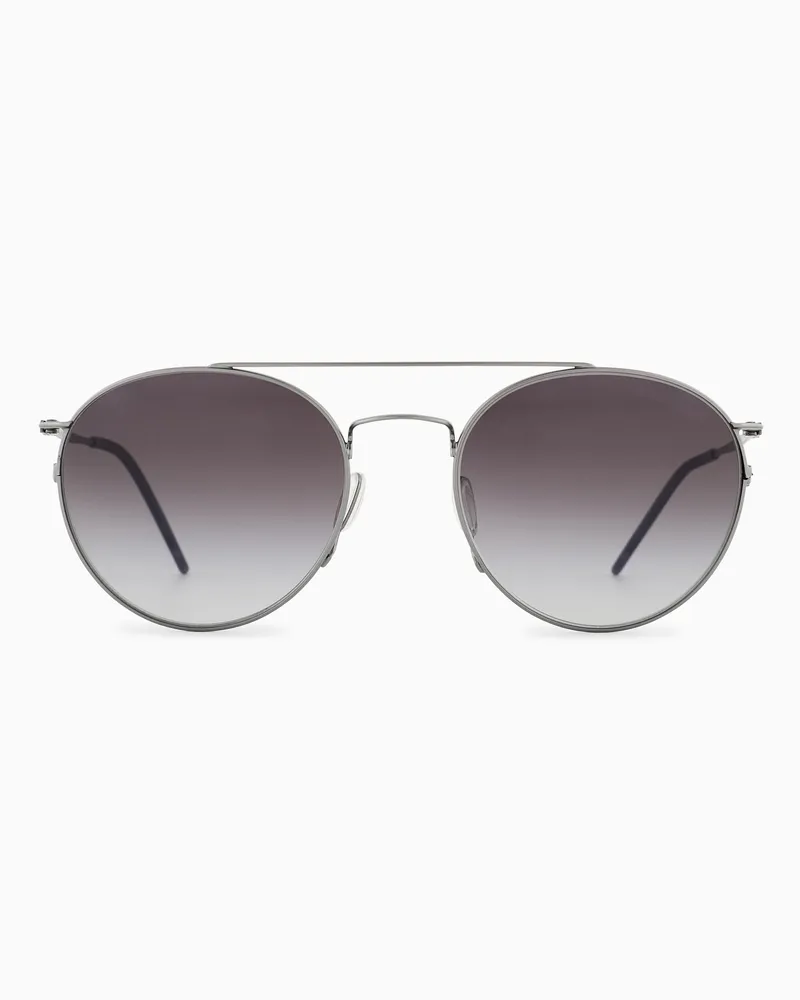 Giorgio Armani Sonnenbrille mit runder Fassung für Herren Grau