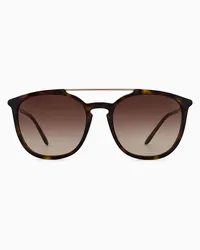 Giorgio Armani Eckige Sonnenbrille Für Herren Gemustert