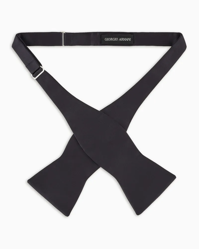 Giorgio Armani Fliege zum Binden aus Seide Blau
