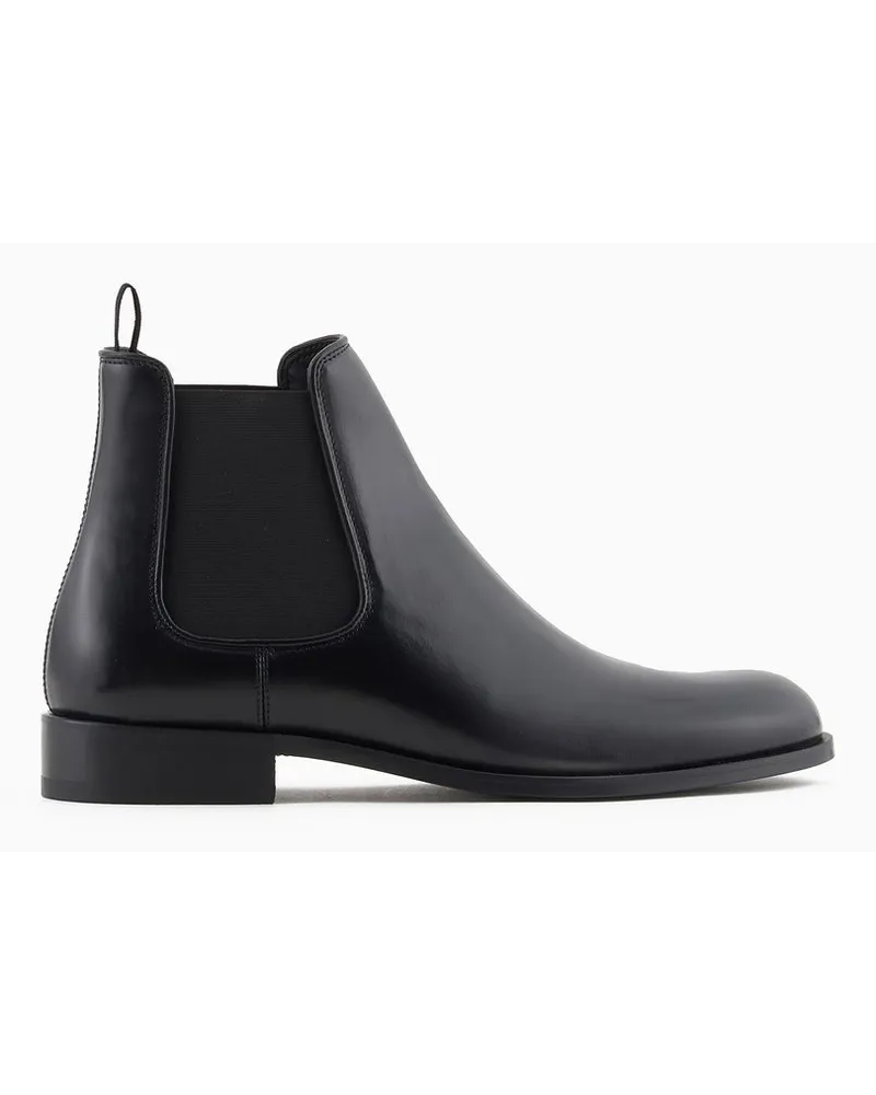 Giorgio Armani Stiefeletten Aus Antikem Leder Schwarz