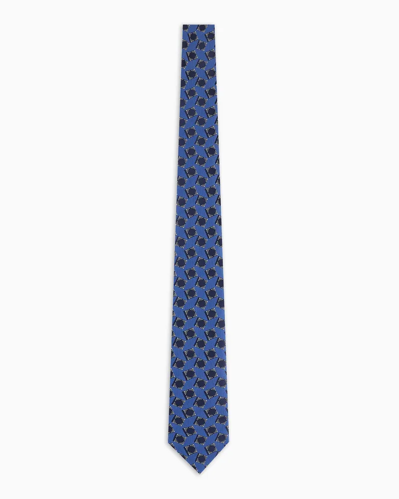 Giorgio Armani Krawatte aus Seiden-Jacquard Blau