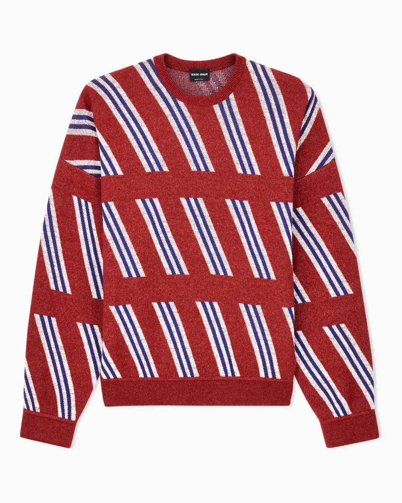 Giorgio Armani Armani/Archivio SS1981 Pullover mit Rundhalsausschnitt Rot