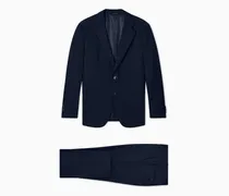 Einreihiger Anzug der Soho-Linie aus Schurwolle mit Mikro-Nadelstreifenmuster