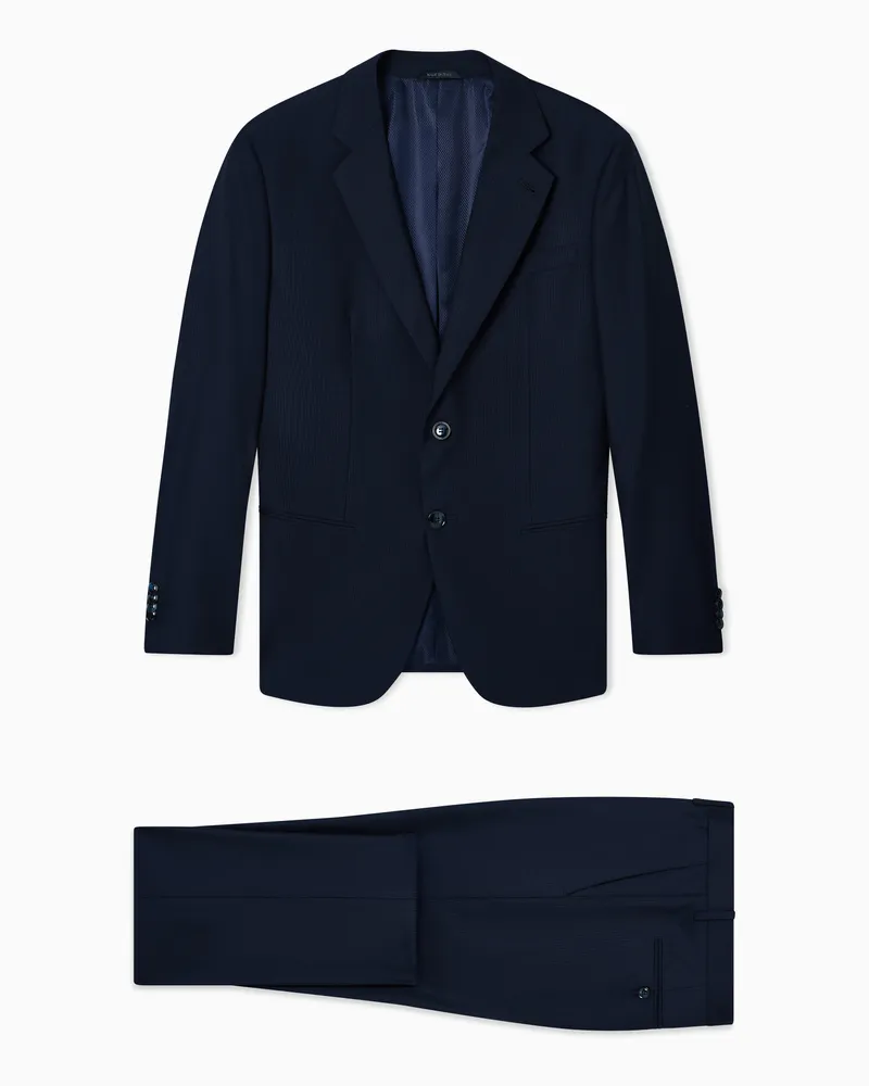 Giorgio Armani Slim Fit Anzüge Marineblau