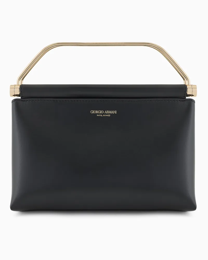 Giorgio Armani Kleine Handtasche aus Leder Schwarz