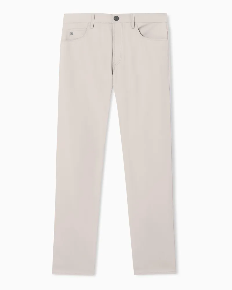 Giorgio Armani 5-Pocket-Jeans aus Wolle Beige