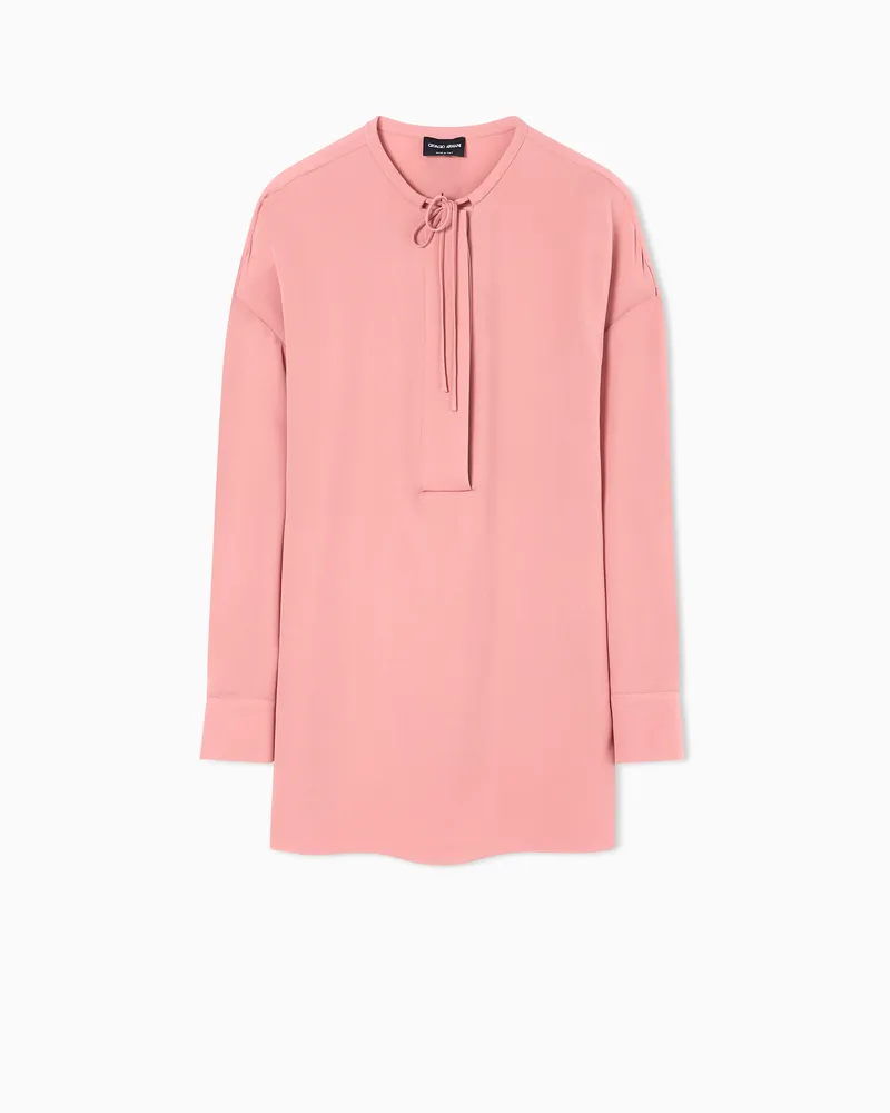 Giorgio Armani Bluse aus dreifachem Seiden-Georgette Orange