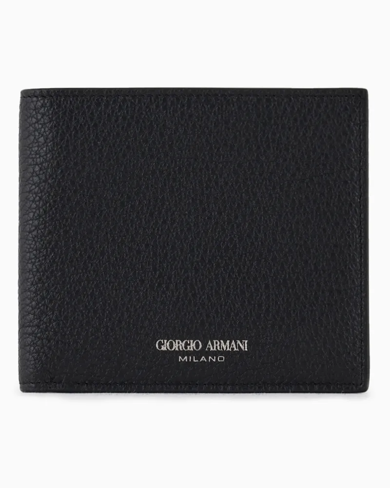 Giorgio Armani Bifold-Portemonnaie aus Leder Schwarz