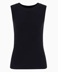 Giorgio Armani Top Aus Ottoman-stoff Marineblau