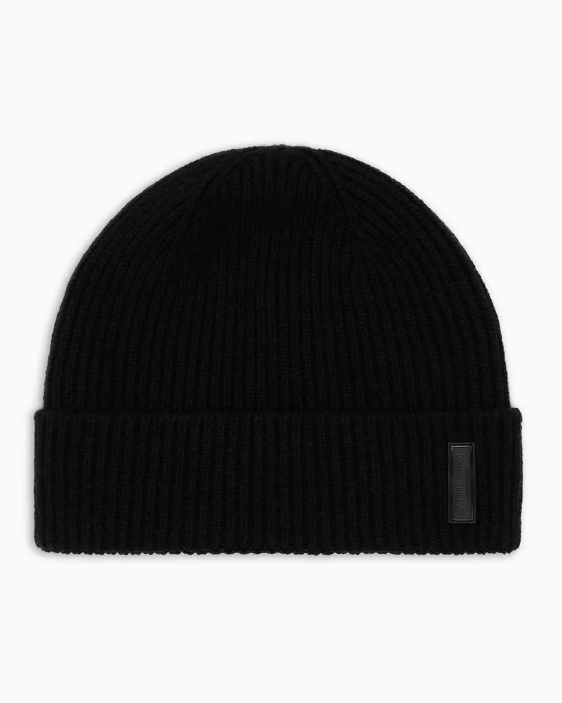 Giorgio Armani Beanie aus Kaschmir Schwarz