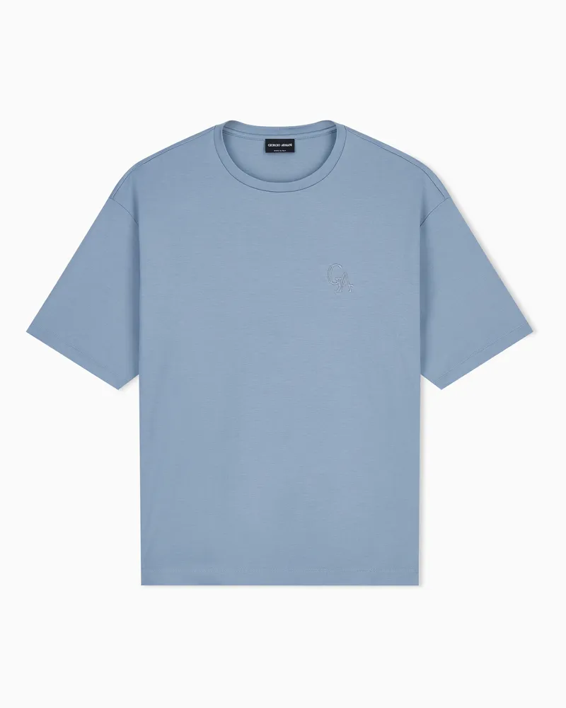 Giorgio Armani Regular Fit T-Shirts Hellblau