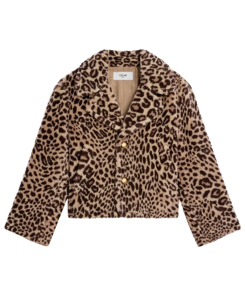 Celine Ei-Cabanjacke aus Wolle in Pelzoptik 