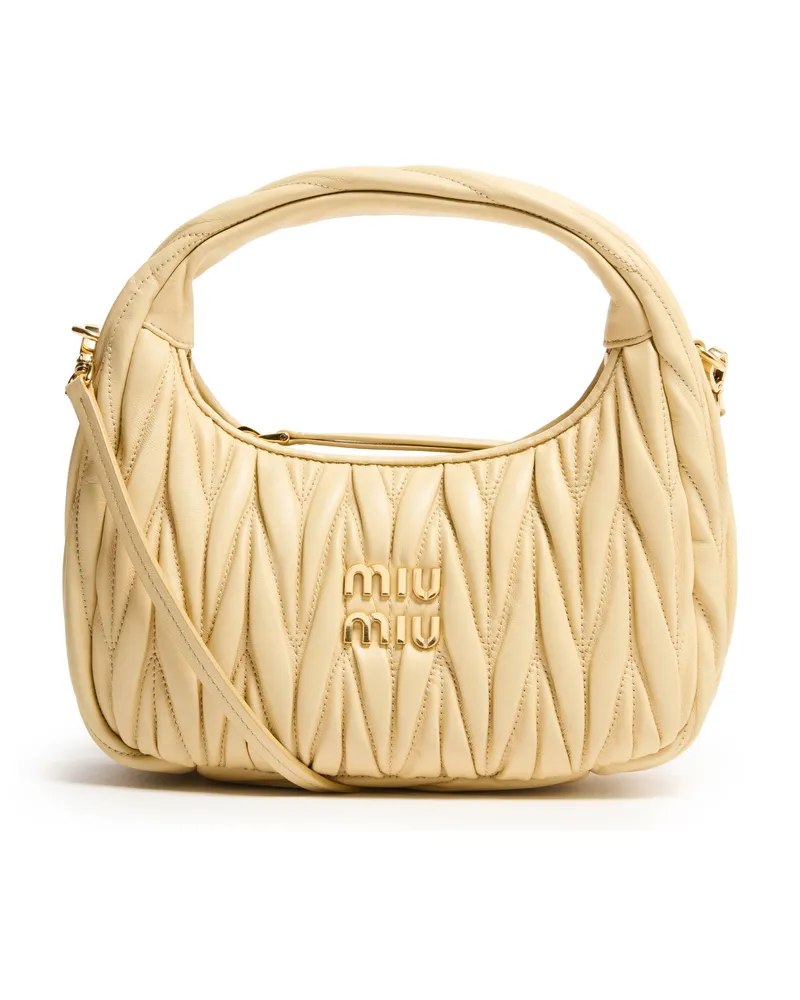 Miu Miu Hobo-Bag Wander aus gestepptem Nappaleder 
