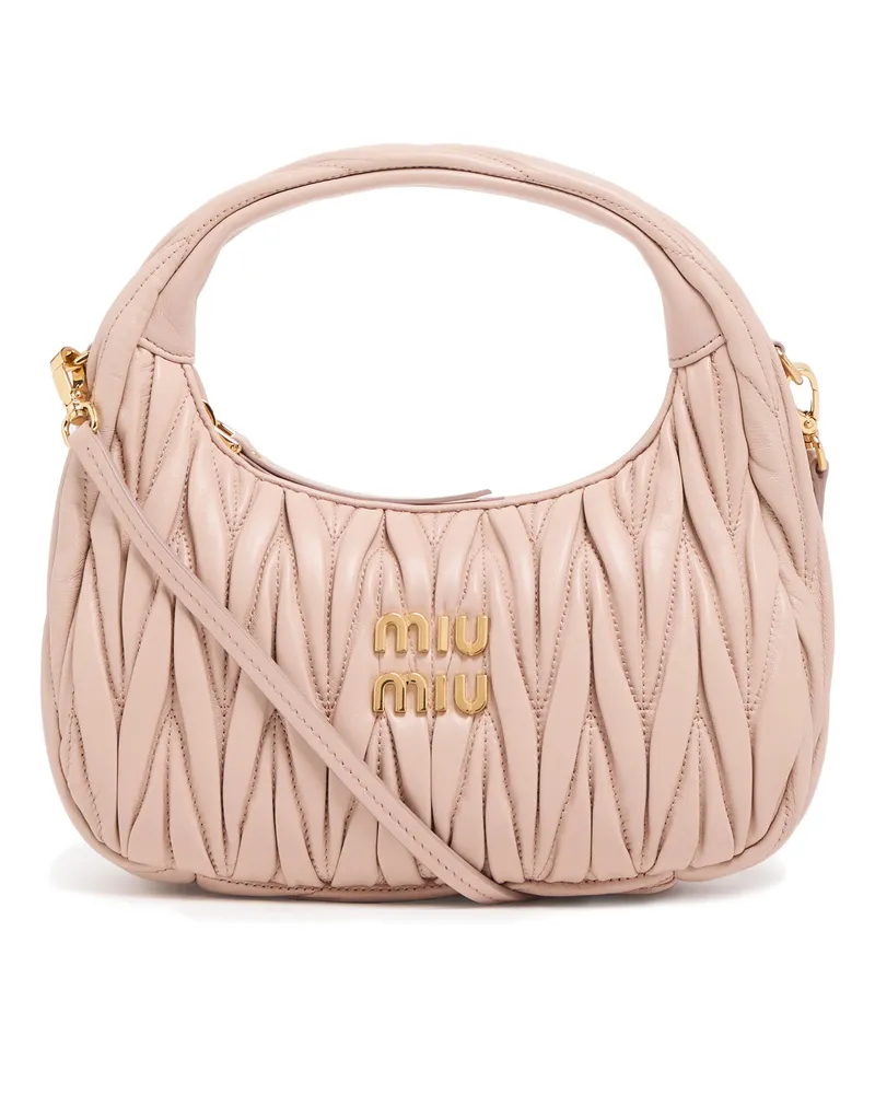Miu Miu Hobo-Bag Wander aus gestepptem Nappaleder 