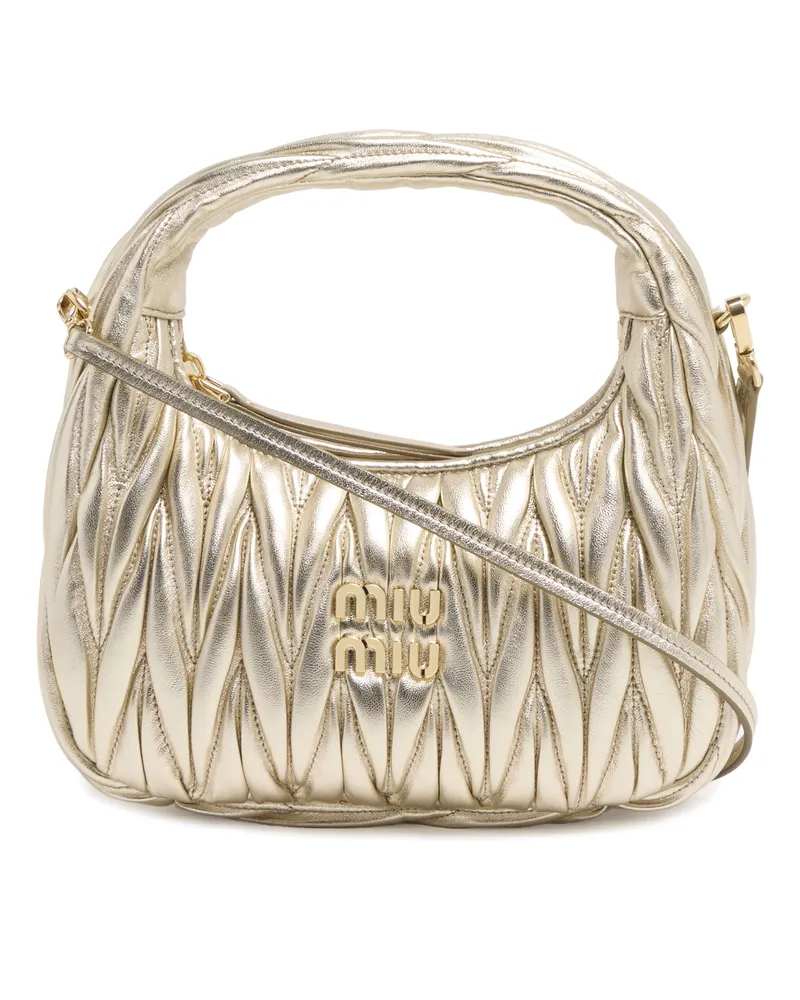 Miu Miu Hobo-Bag Wander aus gestepptem Nappaleder 