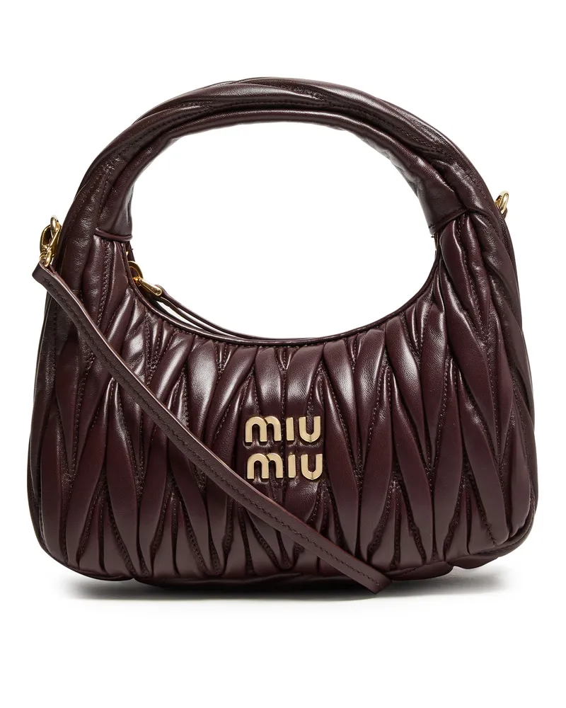 Miu Miu Hobo-Bag Wander aus gestepptem Nappaleder 