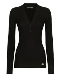 Dolce & Gabbana Flachripp-Pullover Black