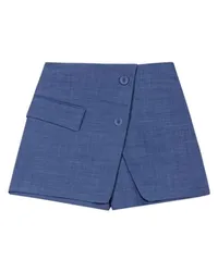 Maje Shorts Trompe-l'Oeil Blue