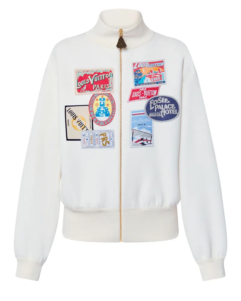 Louis Vuitton Sportive Jacke mit Aufnäher samt Élysée-Palast-Motiv 