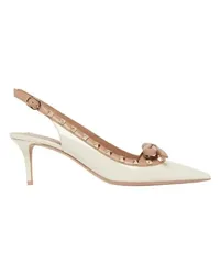 Valentino Garavani Riemchenpumps Rockstud Bow Off-white