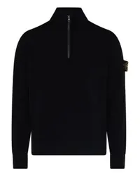 Stone Island Pullover mit Reißverschluss Black