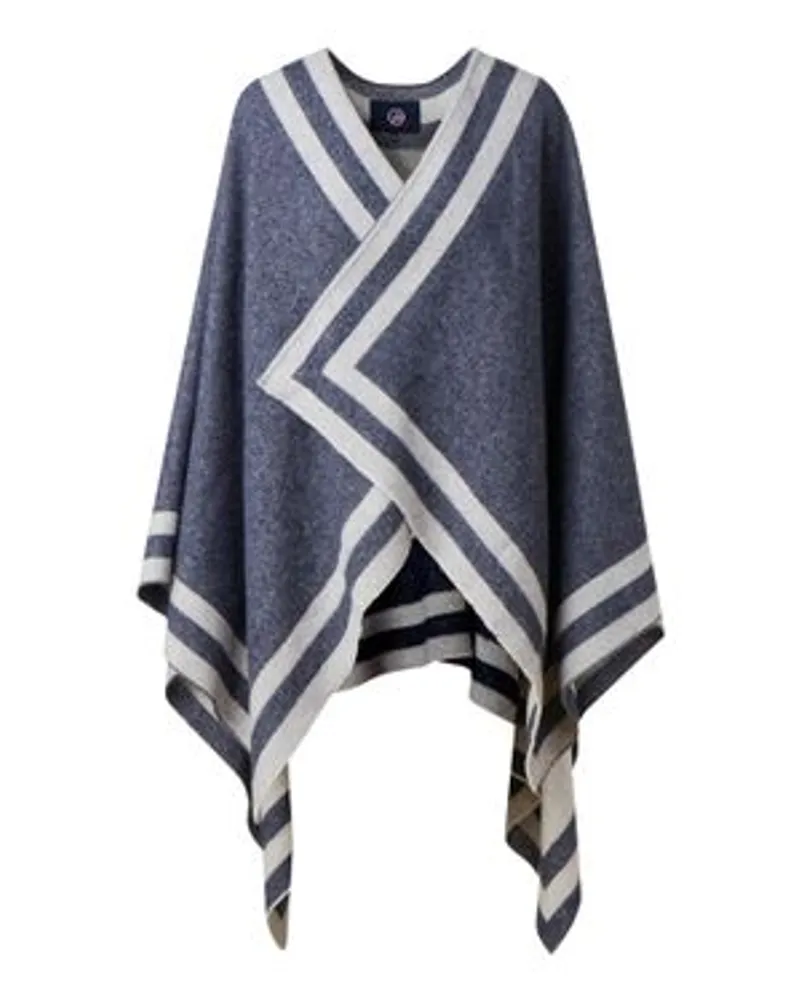 FUSALP Poncho Jacquard Blue