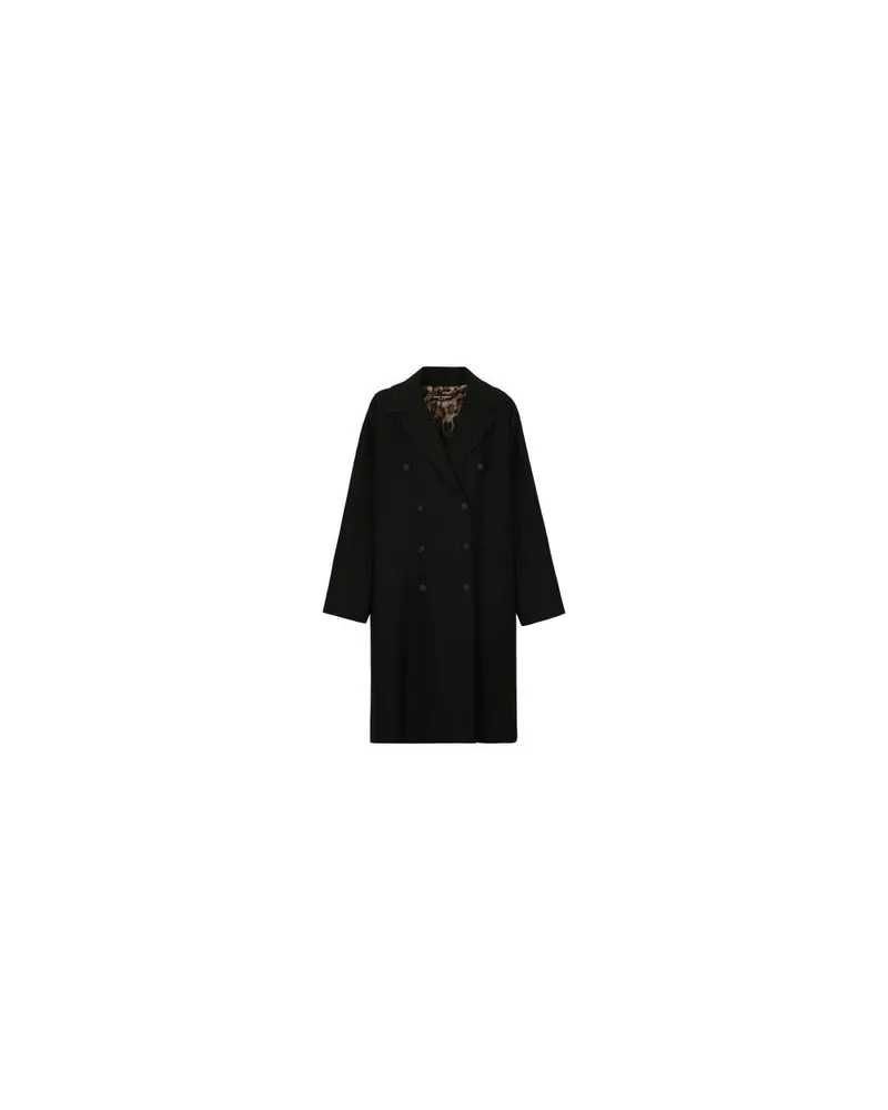 Dolce & Gabbana Zweireihiger Oversized Mantel Black