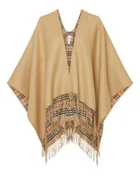 Burberry Cape mit Karomuster Beige